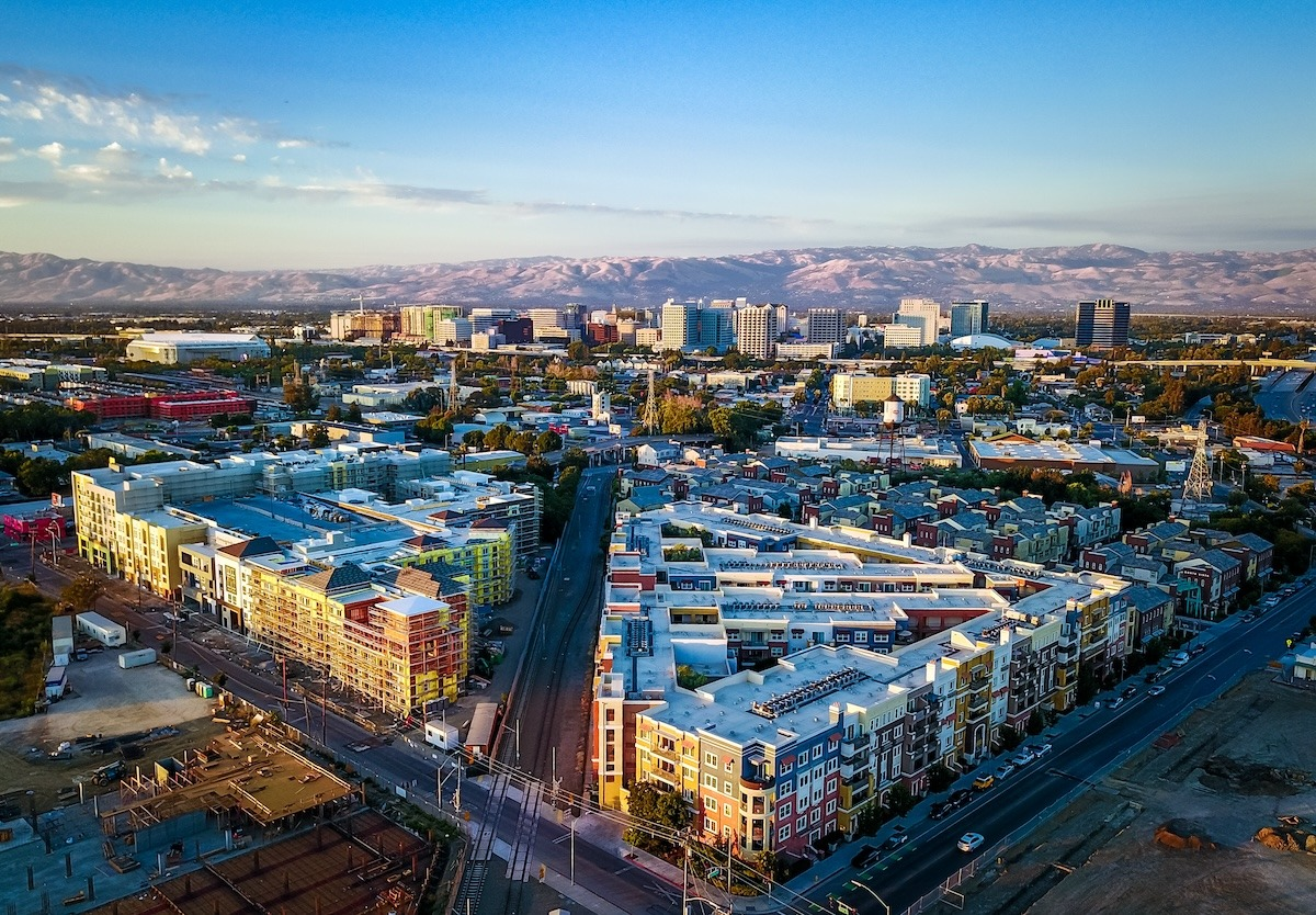 San Jose California cityscape, representing a large tech driven market with strong income levels and growing demand for wellness franchise opportunities.