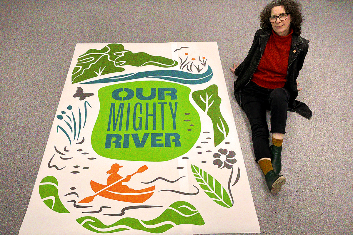 Our Mighty River public artwork and illustration created for Maribyrnong City Council.