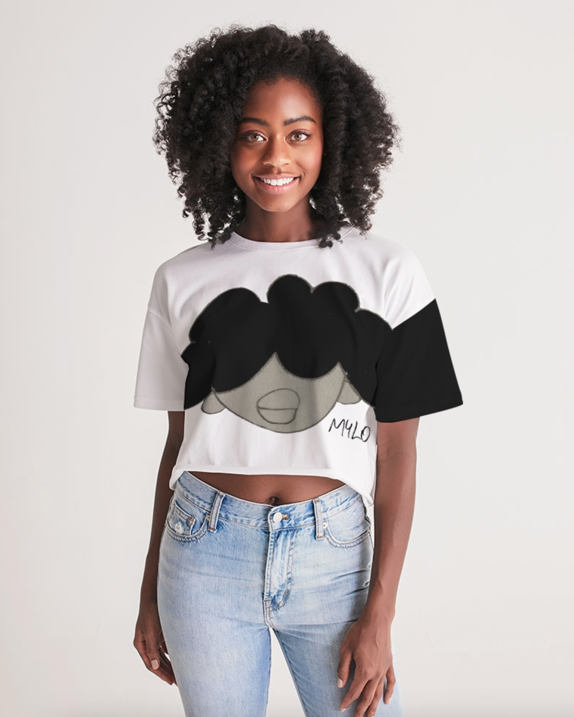 MYLO for her Women's Lounge Cropped Tee
