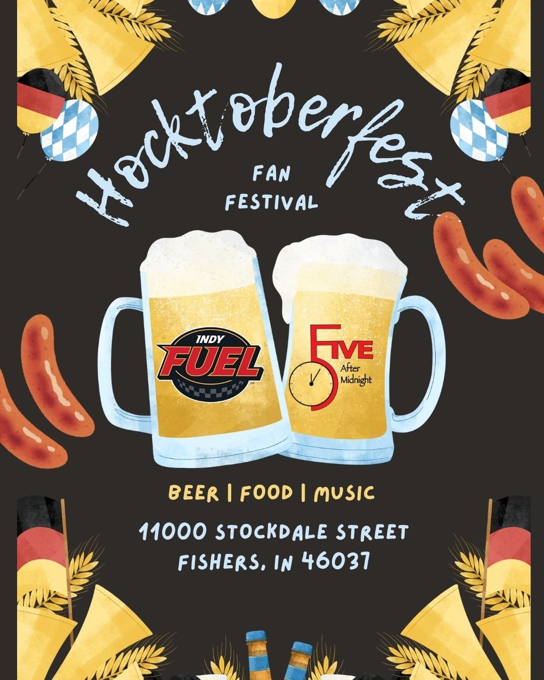 This Saturday - It's time to bring some good music and vibes to the @indyfuel for their Hocktober Fan Fest. We'll be playing from 5:30-6:30p and will bring a mix of fan favorites and Spooky October vibes. Tickets are available on the Indy Fuel site b
