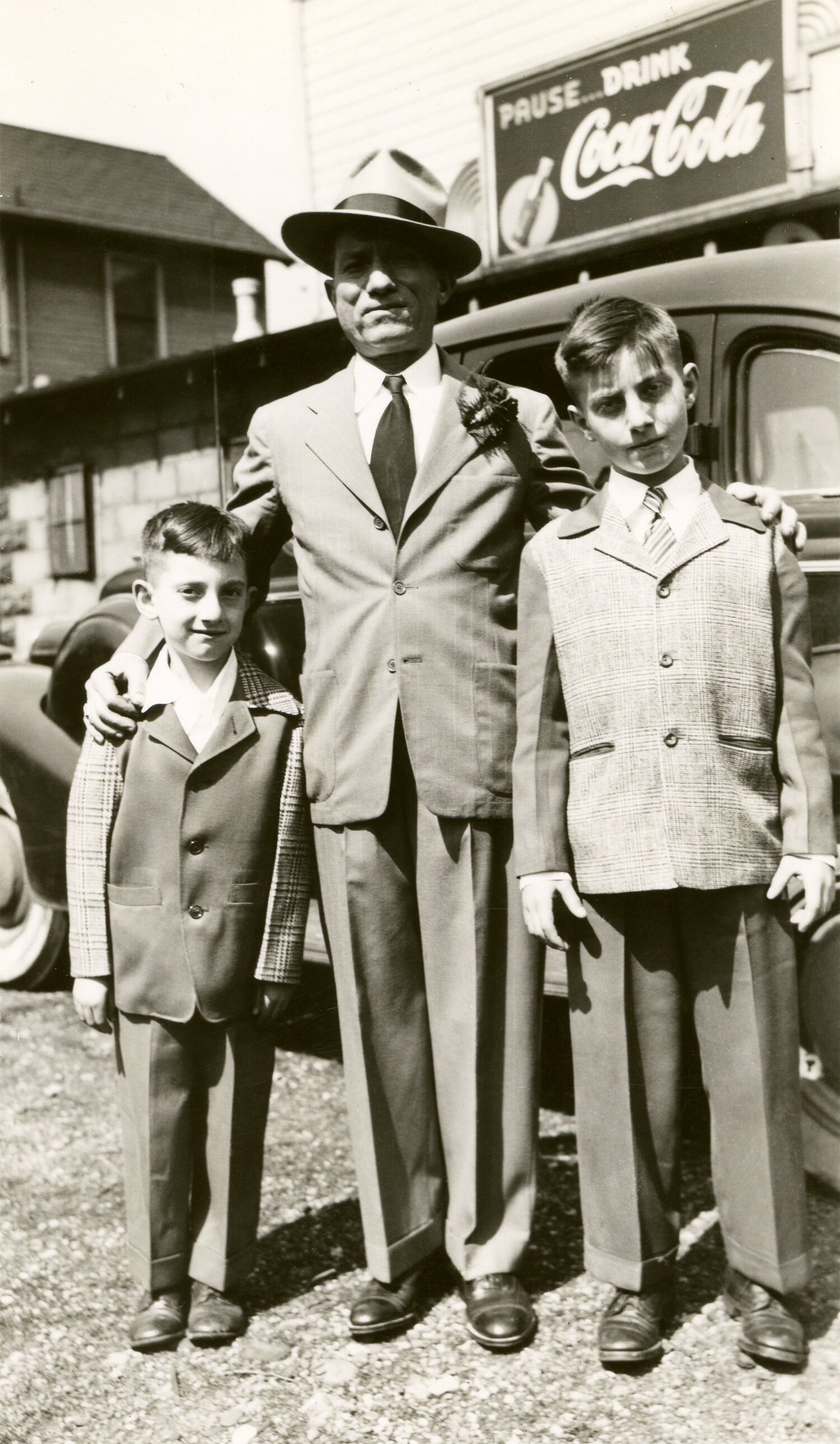  Marco and Nick Zaza, with Gaetano Zaza, early 1940s 