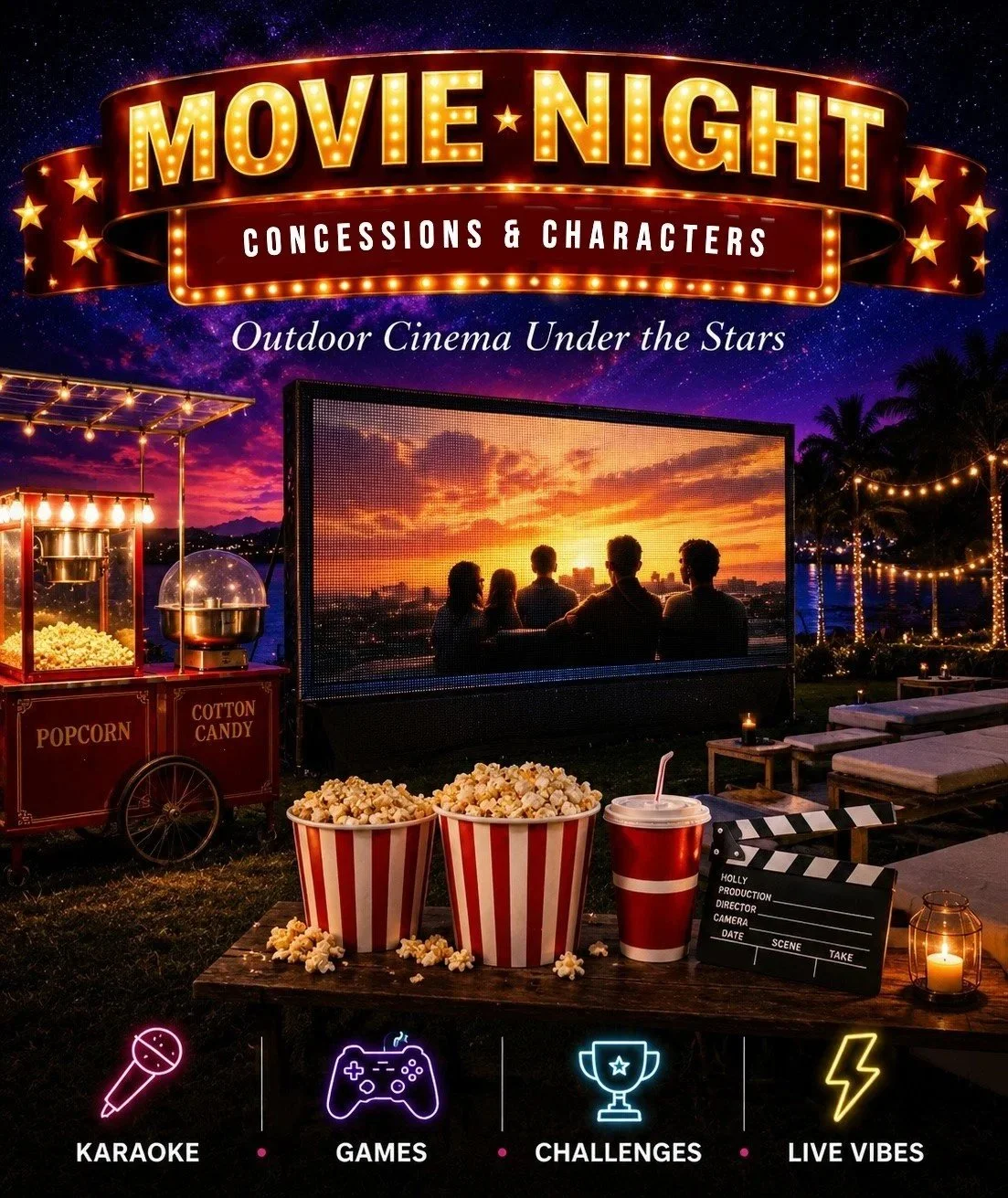 MOVIE NIGHT CONCESSIONS SCREEN RENTAL