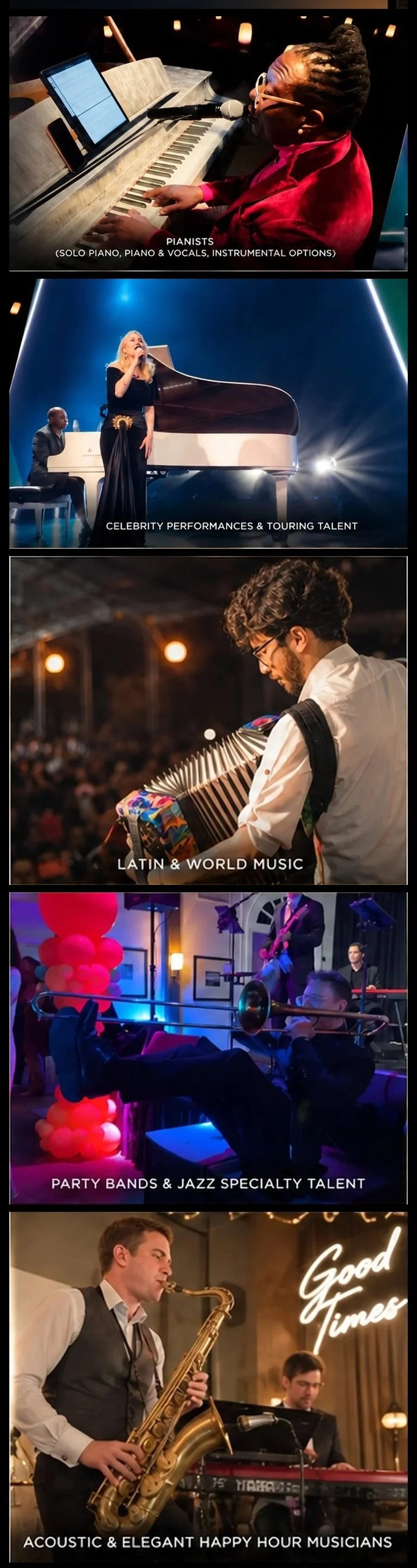 CityLive live music, WEDDING and event entertainment company providing live bands, DJs, specialty performers and full-service event production for corporate, private and luxury events.