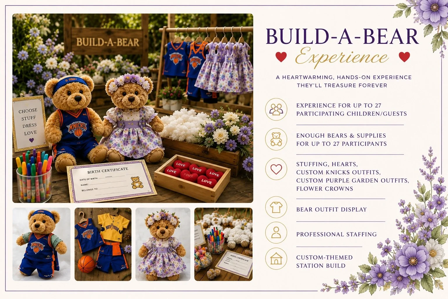 Teddy bear stuffing and dress-up parties in New Jersey, NYC, Long Island and Connecticut