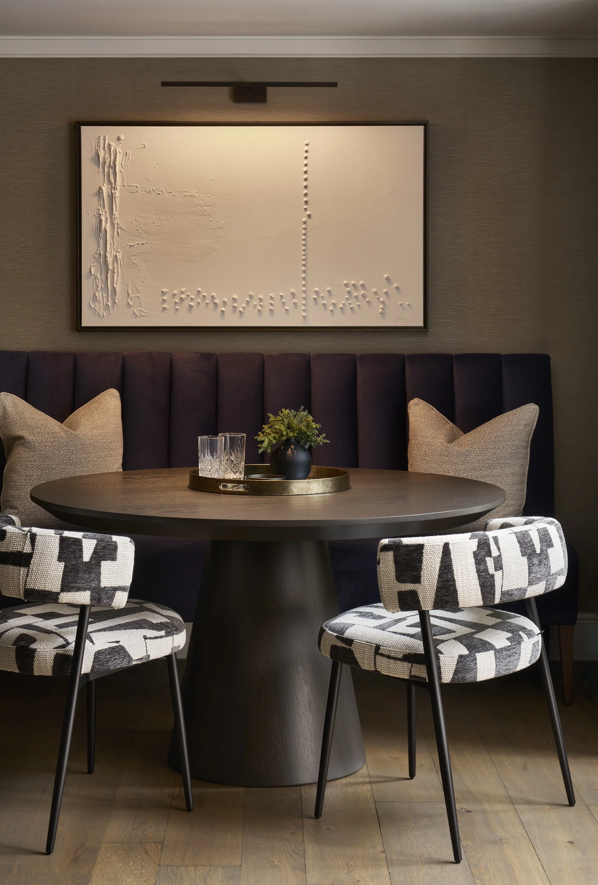2. Fluted Detail Banquette Seating Round Dining Table.jpg