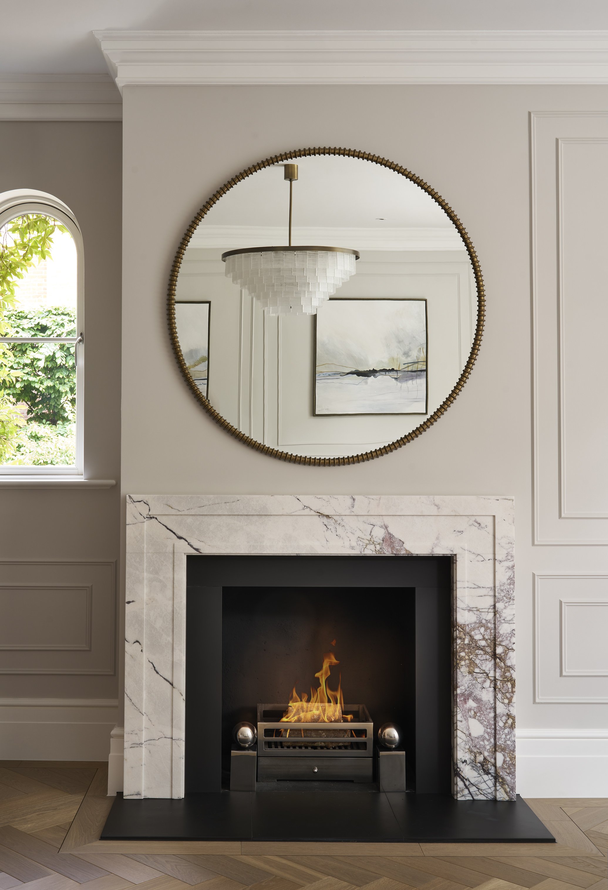 5. Mirror Above Fireplace with Marble Slip.jpg