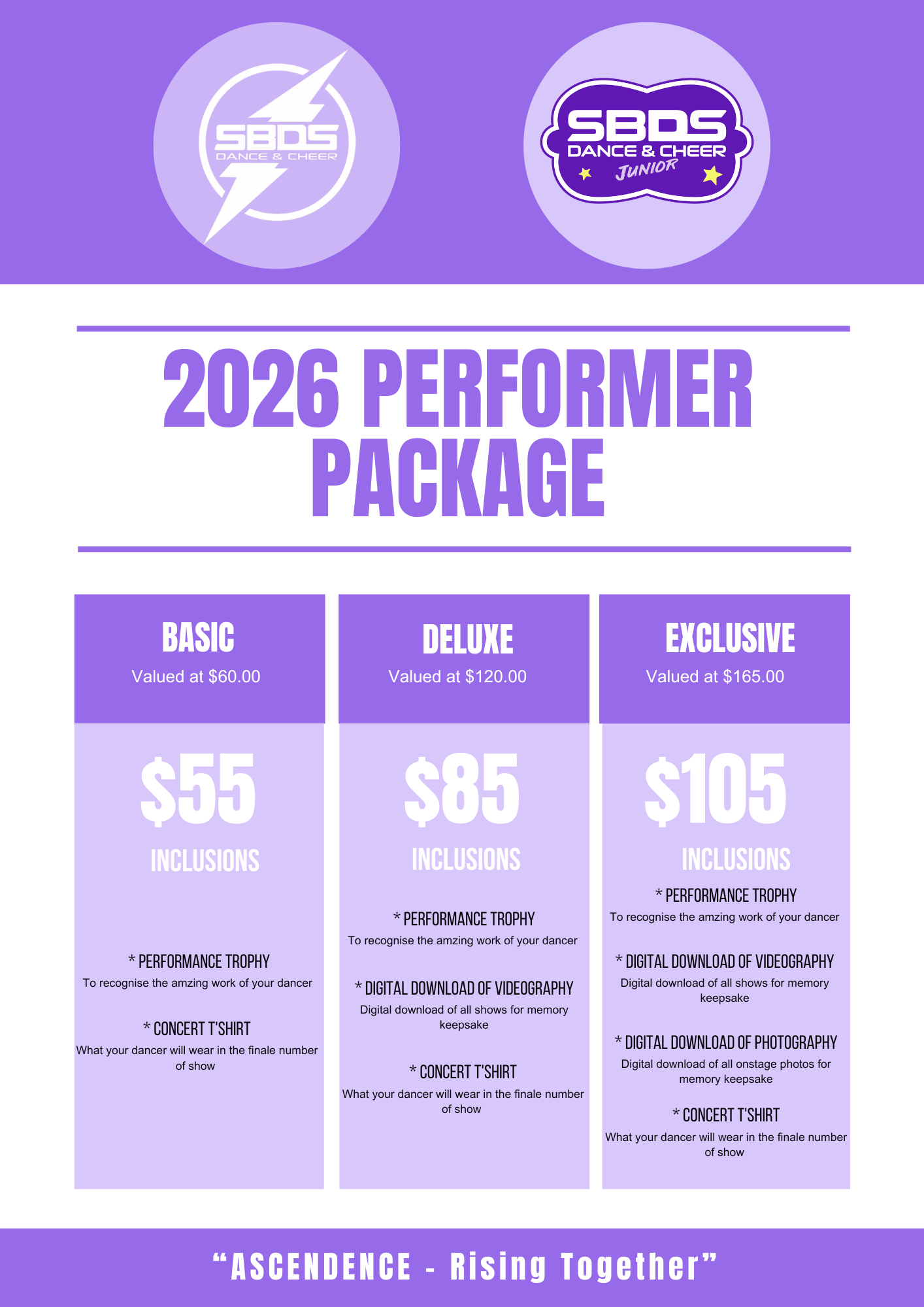 BASIC PERFOMER PACKAGE
