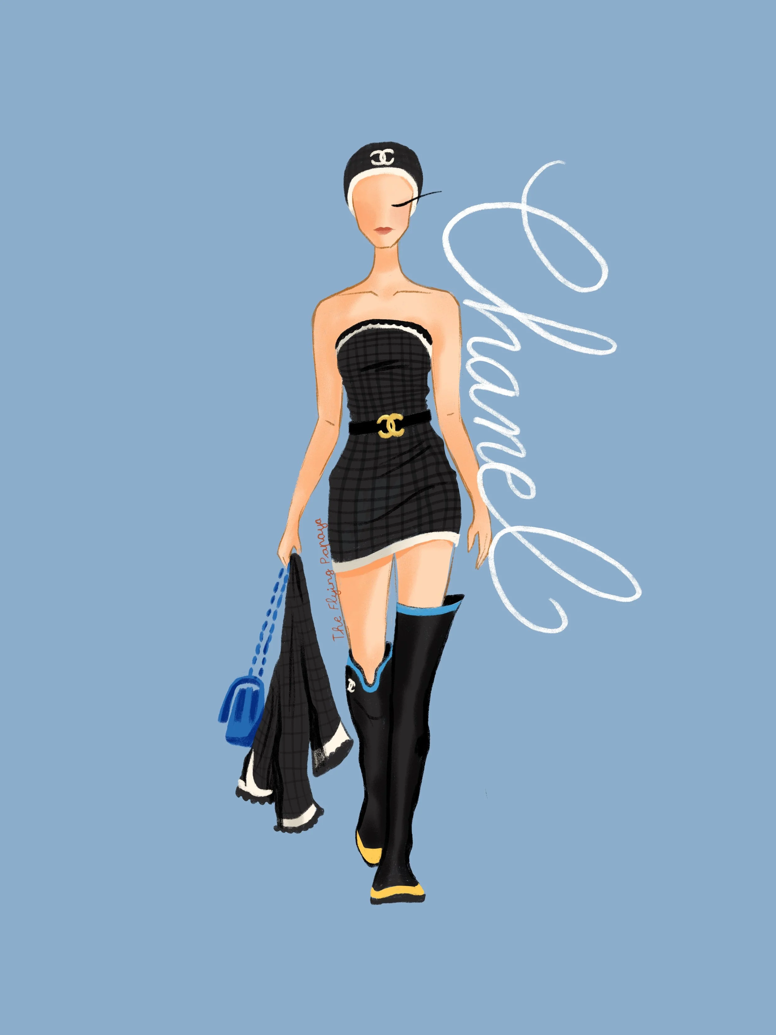 Fashion illustration and flowers for live events