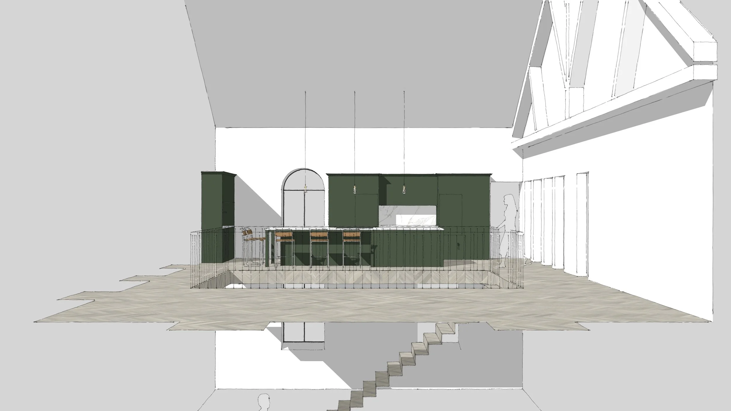 Bespoke kitchen design for a converted chapel, Chapel Conversion, Oxfordshire Interior Design, Cotswold Chapel Conversion