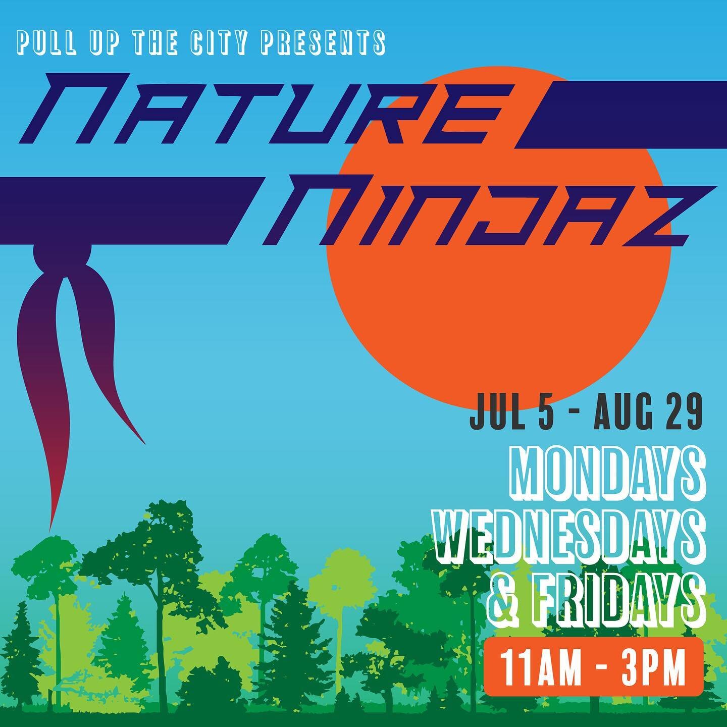 REGISTRATION IS OPEN for our Nature Ninjaz youth programs! Link in our bio! July 5th-August 29th Mondays, Wednesdays, and Fridays from 11-3 P.M. This is an 8 week program to normalize nature for BIPOC youth ages 7-12 growing up on the South &amp; Wes