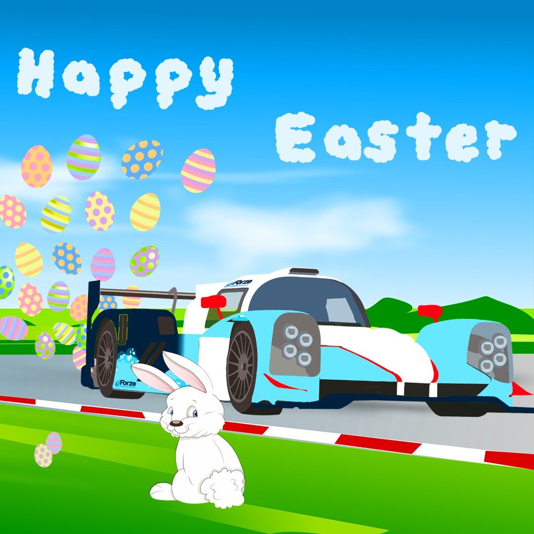 Happy Easter everyone! 

Forze's team XVII wishes everyone a good weekend filled with colorful surprises 🐰 🐣

#HappyEaster #Eastereggs #Bunny #Festive #racing #ForzeHydrogenRacing #RaceTeam #Innovation #Hydrogen