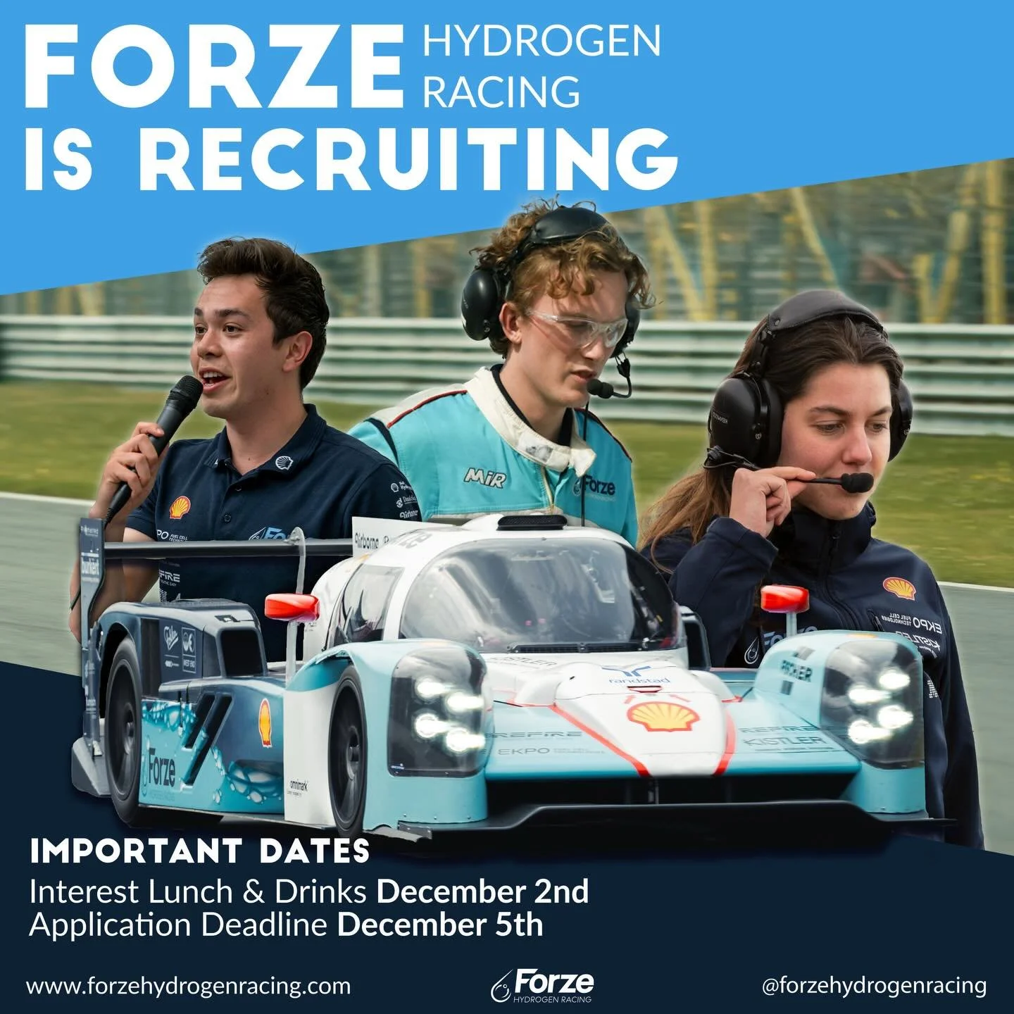 WE ARE RECRUITING!

Join Forze and become part of our team! We&rsquo;re looking for enthusiastic and motivated individuals to volunteer with us from December 2025 to August 2026. Click the link in our bio to find out more about the open positions! Th