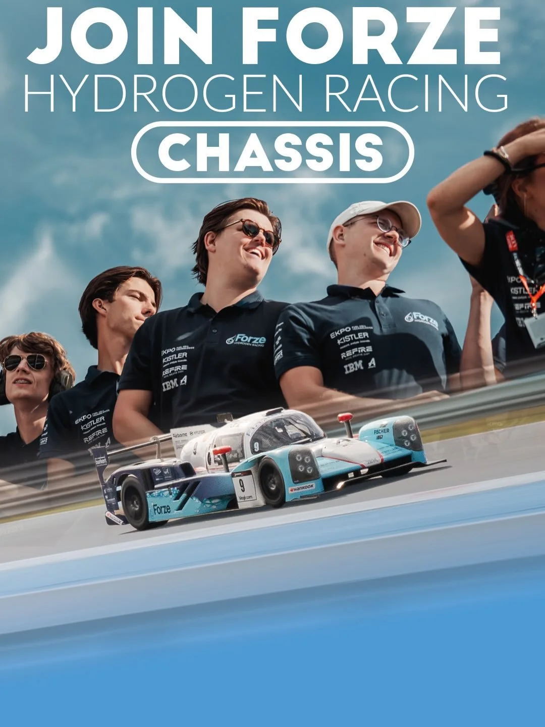 FORZE HYDROGEN RACING IS RECRUITING FULL TIMERS! CHASSIS POSITIONS!
Are you passionate about innovation, sustainability, and motorsport?
Do you want to gain hands on experience working on a hydrogen powered race car while being part of a driven, tale