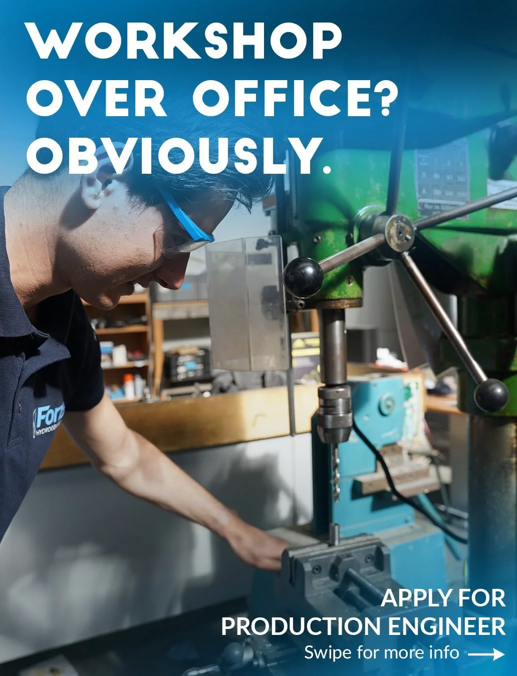 Want to contribute your engineering skills to a hydrogen-powered race car?

Forze Hydrogen Racing is looking for ambitious students to join our Chassis Department as a part-time Production Engineer for the coming year!

As a Production Engineer, you&