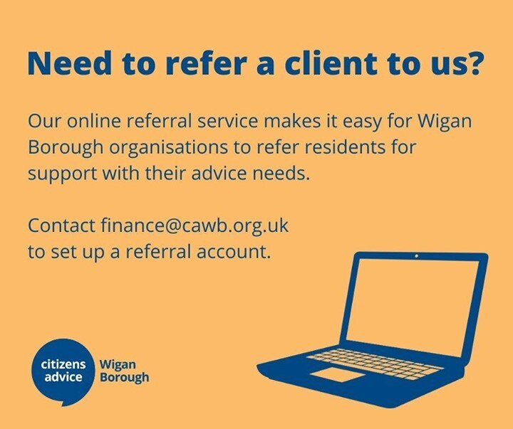 🤝 Are you an organisation looking to refer clients to us within #Wigan or #Leigh? Sign up to Refernet, our safe and secure partner referral system to make referring to us quick and easy.
⠀
Visit our website to find out more or get in touch at financ