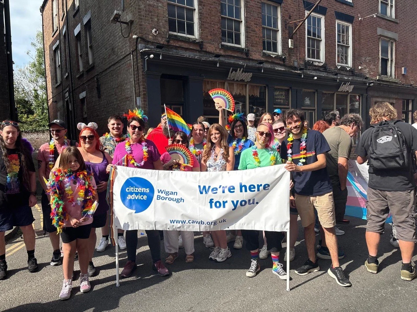 We had the best time celebrating #WiganPride25 this weekend!

We are proud to serve everyone in the community and we're here to help you through life's many challenges no matter who you are. 

Get in touch for advice and support: https://www.cawb.org