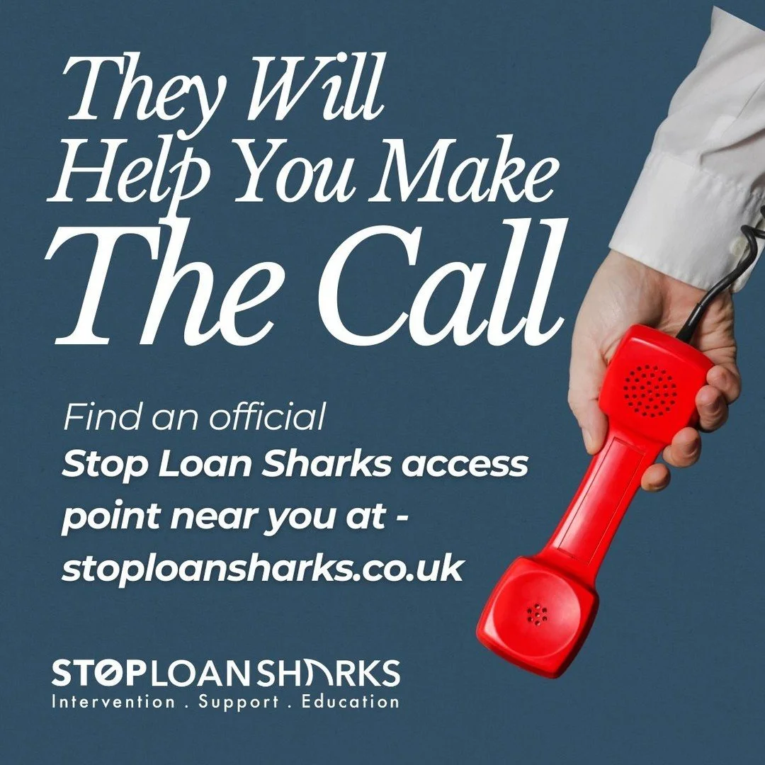 Do you owe money to a loan shark? Do you want to get help, but you haven&rsquo;t got a phone, computer or a safe space to do it? We can help.

We have joined forces with Stop Loan Sharks and our offices are now now an official Stop Loan Sharks access