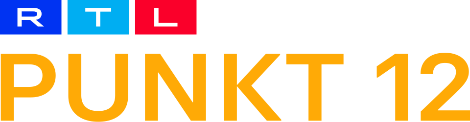 Logo der deutschen Fernsehsendung 'Punkt 12' mit bunten Buchstaben R, T, L über einem schwarzen Hintergrund.