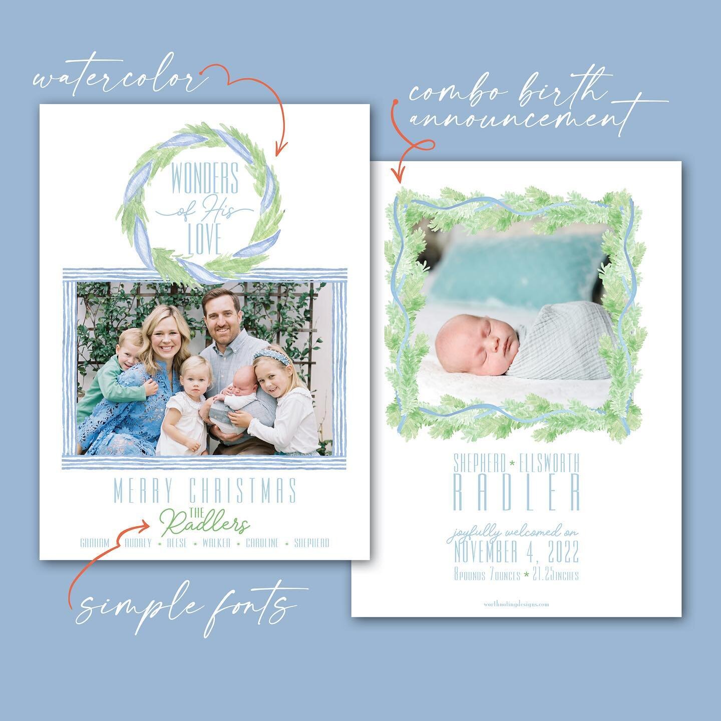 #itsworthnoting that we love a combo holiday card that announces big news!  #customchristmascards