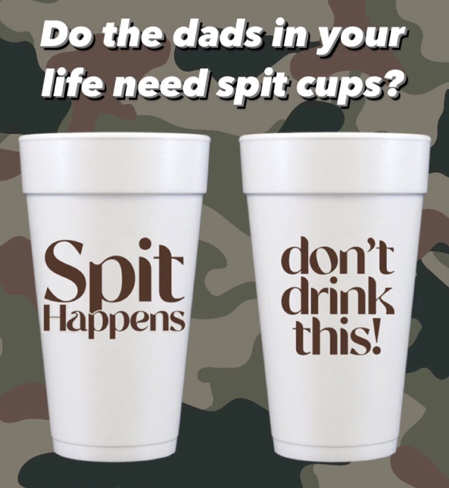 SOLD OUT #itsworthnoting that Father&rsquo;s Day is this weekend!  Buy the dads in your life some spit cups so that everyone knows not to drink out of it!  A sleeve of 10 for $10.  Must be purchased online.  Visit the link in our bio or stories to pu