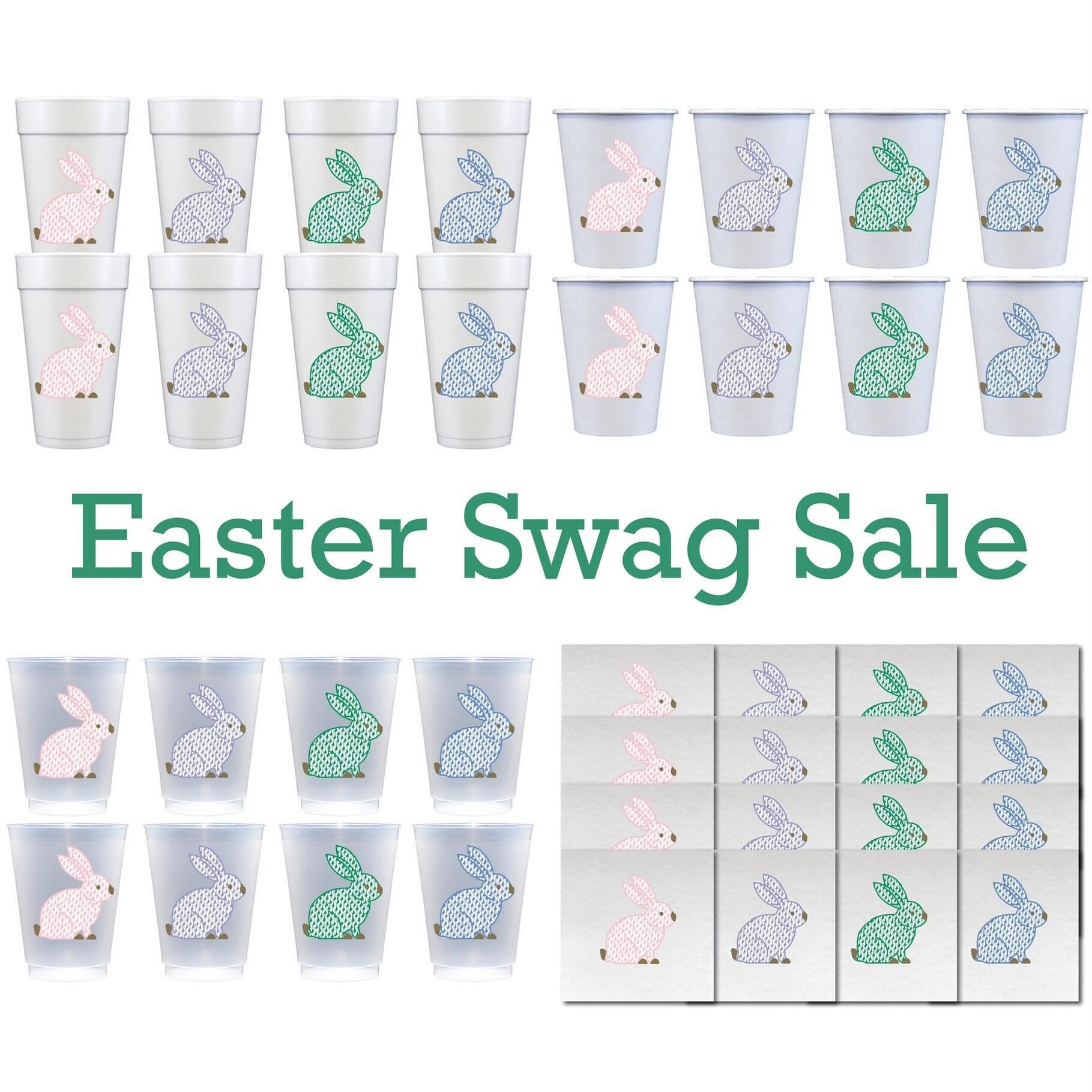 #itsworthnoting all of our Easter swag is on sale!  Head on over to our website to purchase!  #easterswag #eastercups #easternapkins