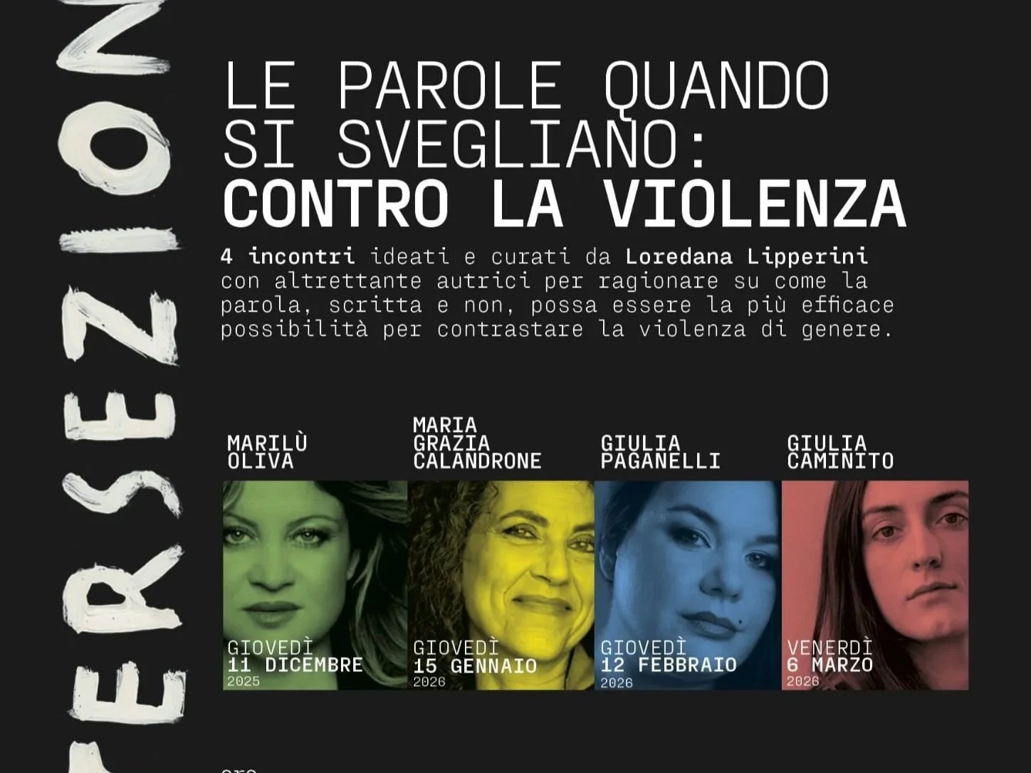 Giovedì 11 dicembre | “Le parole quando si svegliano: contro la violenza”, con Marilù Oliva, ore 15:30, Binario49