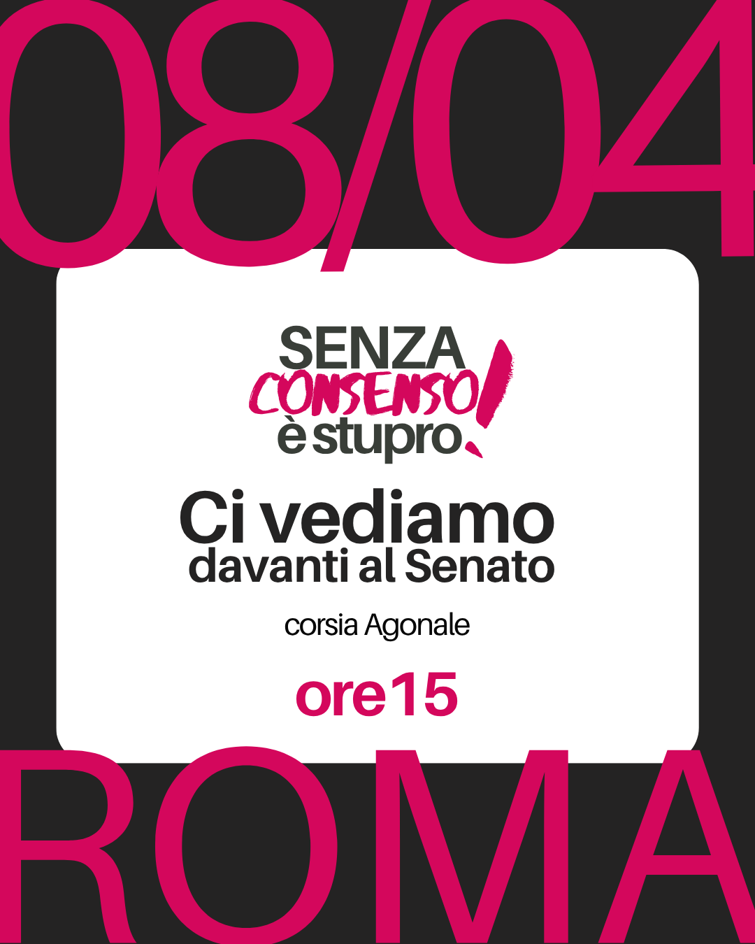 Mercoledì 8 aprile | Presidio contro il DDL Bongiorno, ore 15, Roma