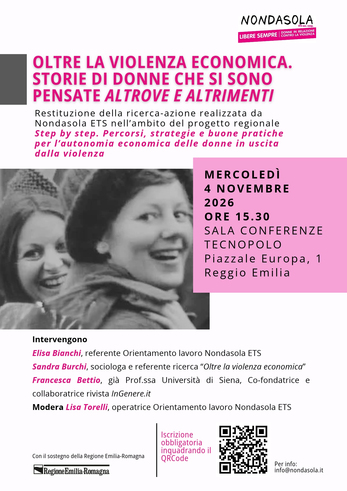 Mercoledì 4 novembre | “Oltre la violenza economica. Storie di donne che si sono pensate altrove e altrimenti”, ore 15:30, Tecnopolo