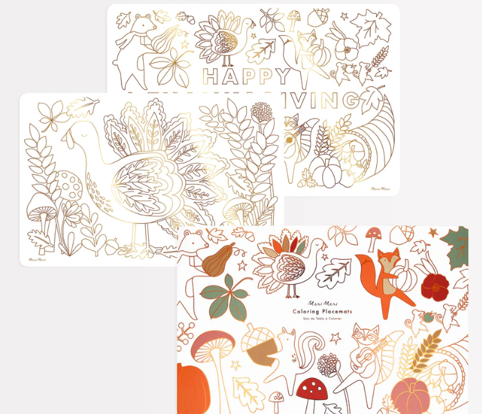 Paper Coloring Placemats (8 pack)