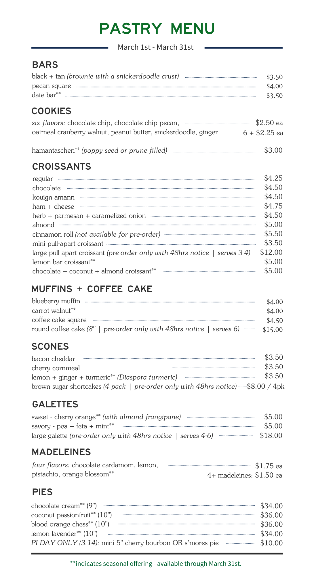 Sample Pastry Menu Pastry Menu — DOZEN BAKERY