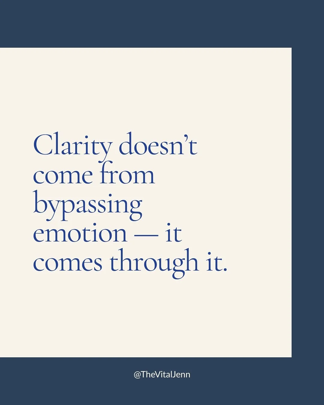 You keep asking for clarity&hellip; but you&rsquo;re ignoring the emotion trying to guide you there!

What if I told you - Emotional awareness is the foundation for aligned decision-making 💣 

Your Strategy comes from this place and at least some as