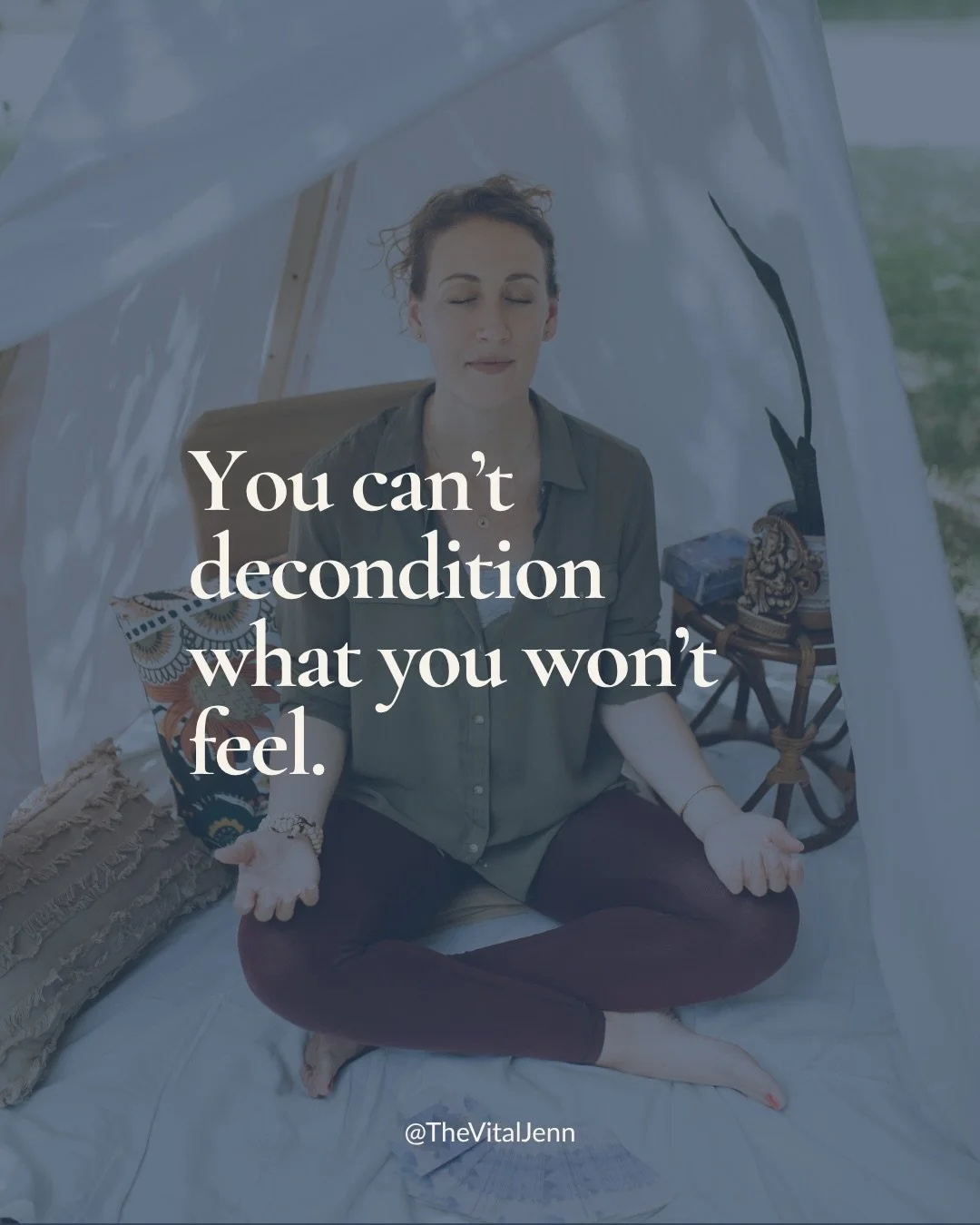 Your mind can&rsquo;t decondition what your body hasn&rsquo;t processed.

You can&rsquo;t think your way out of emotional patterns &mdash; they live in your nervous system, not your logic.

That&rsquo;s why mindset work, affirmations and even deep Hu