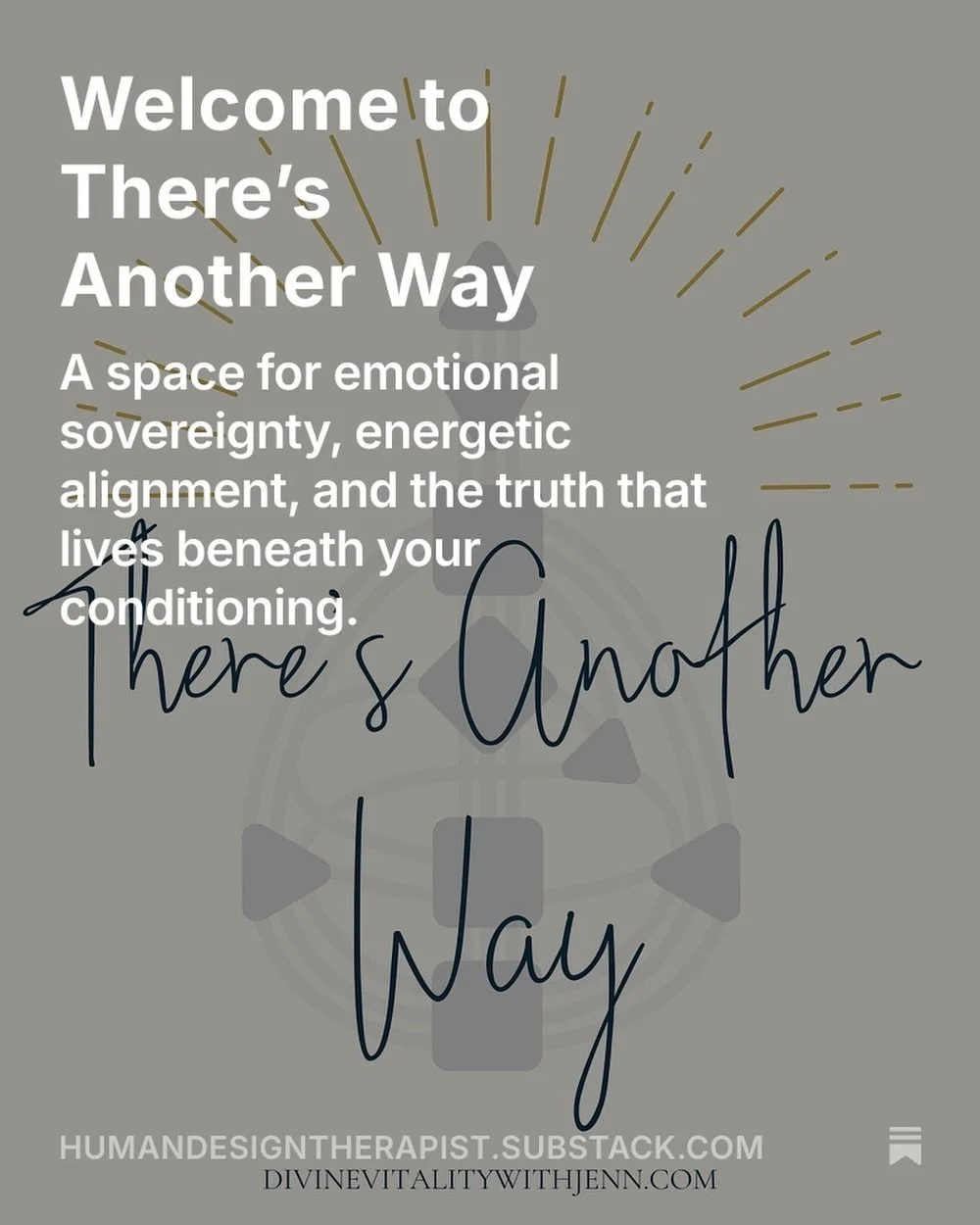 I did a thing&hellip;

I finally created the writing space I&rsquo;ve been craving.

Longer pieces.
Emotional sovereignty.
Human Design as lived experience.

There&rsquo;s Another Way is now on Substack!

Will I stay consistent with it?
NO! And that&