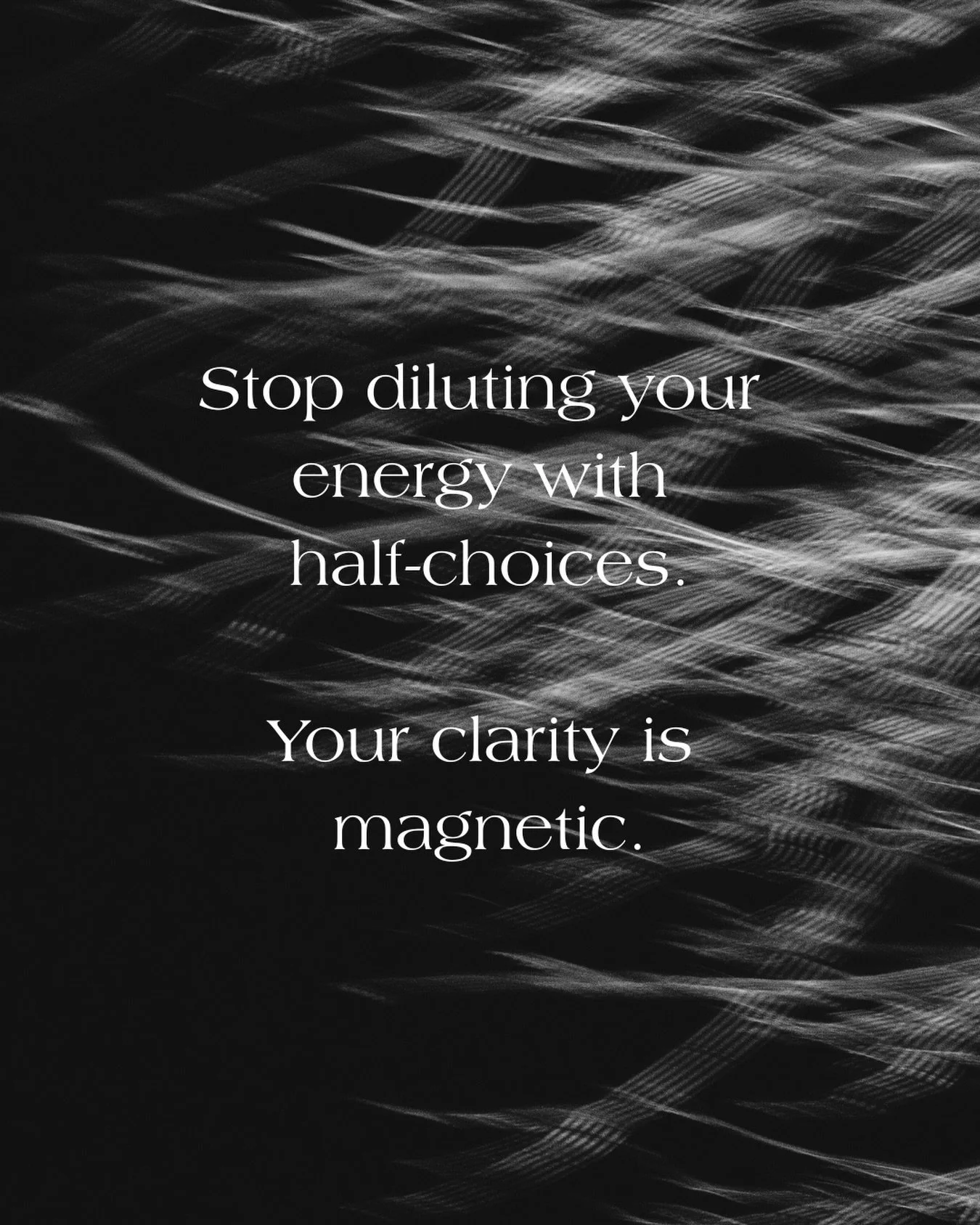 Imagine a world where everything that&rsquo;s not a full yes is a NO. Or at least&hellip; not right now.

🚀 Stop diluting yourself. 

Stop negotiating with half-hearted energy. 

Your clarity is magnetic &mdash; it draws in exactly what aligns.

It&