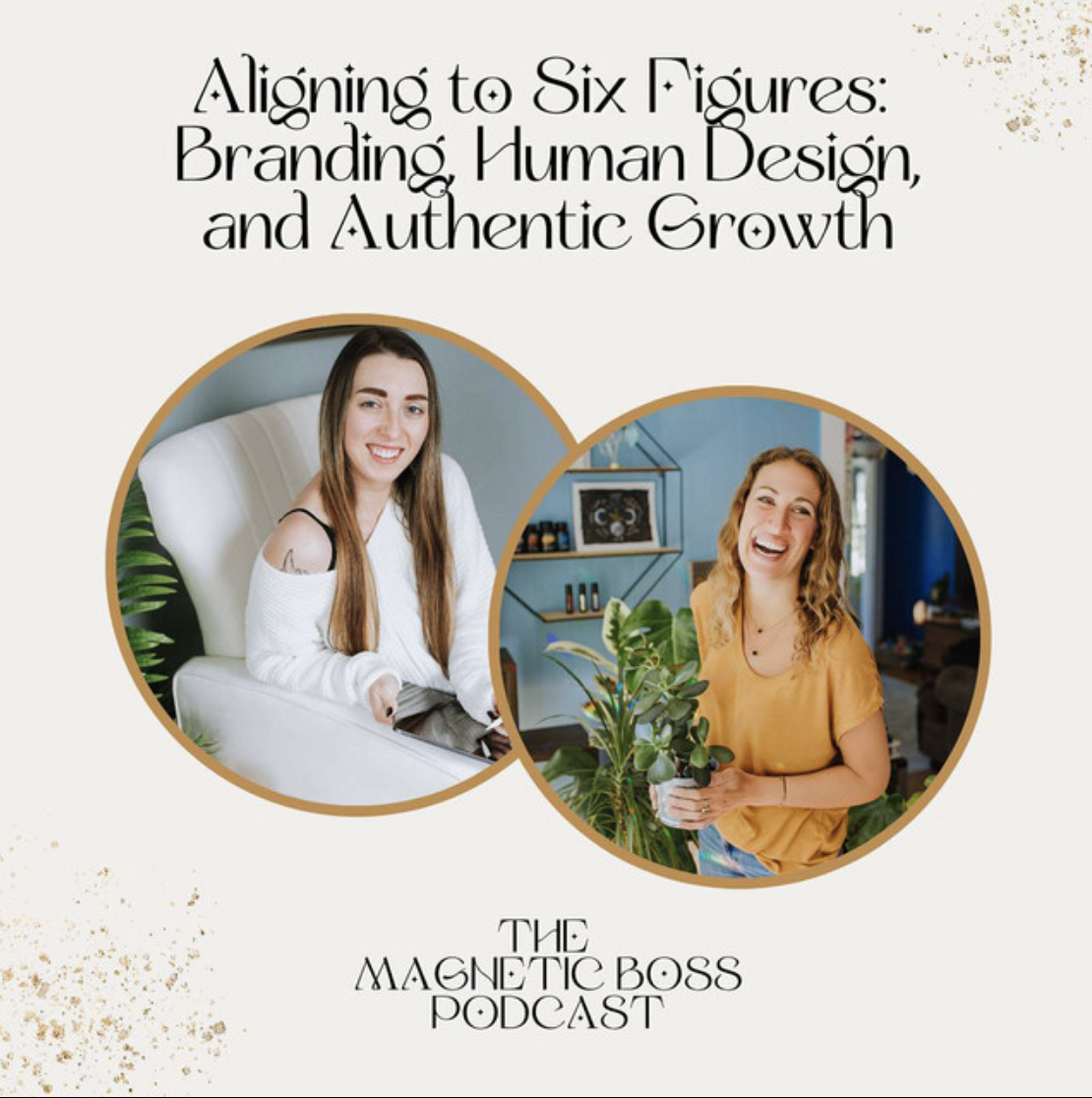 Calandra and Jenn's podcast episode cover for the Magnetic Boss Podcast