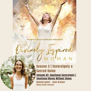 the Divinely Inspired Woman Podcast image with picture of Jenn, features guest