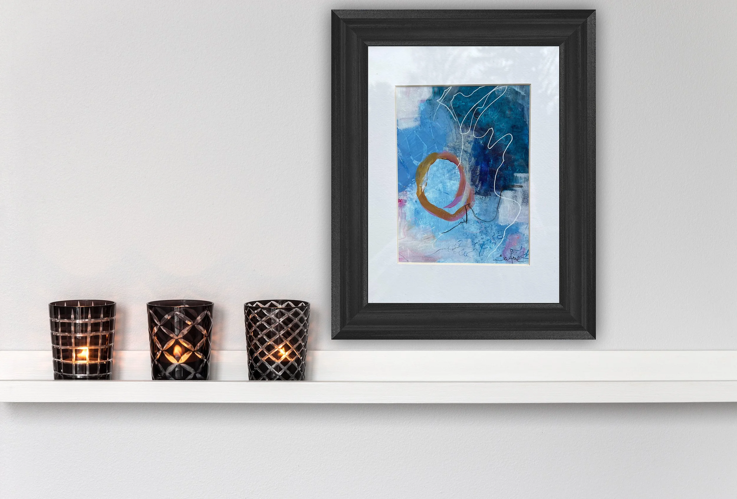 eva årre maleri tankene flyr ... på vegg 2