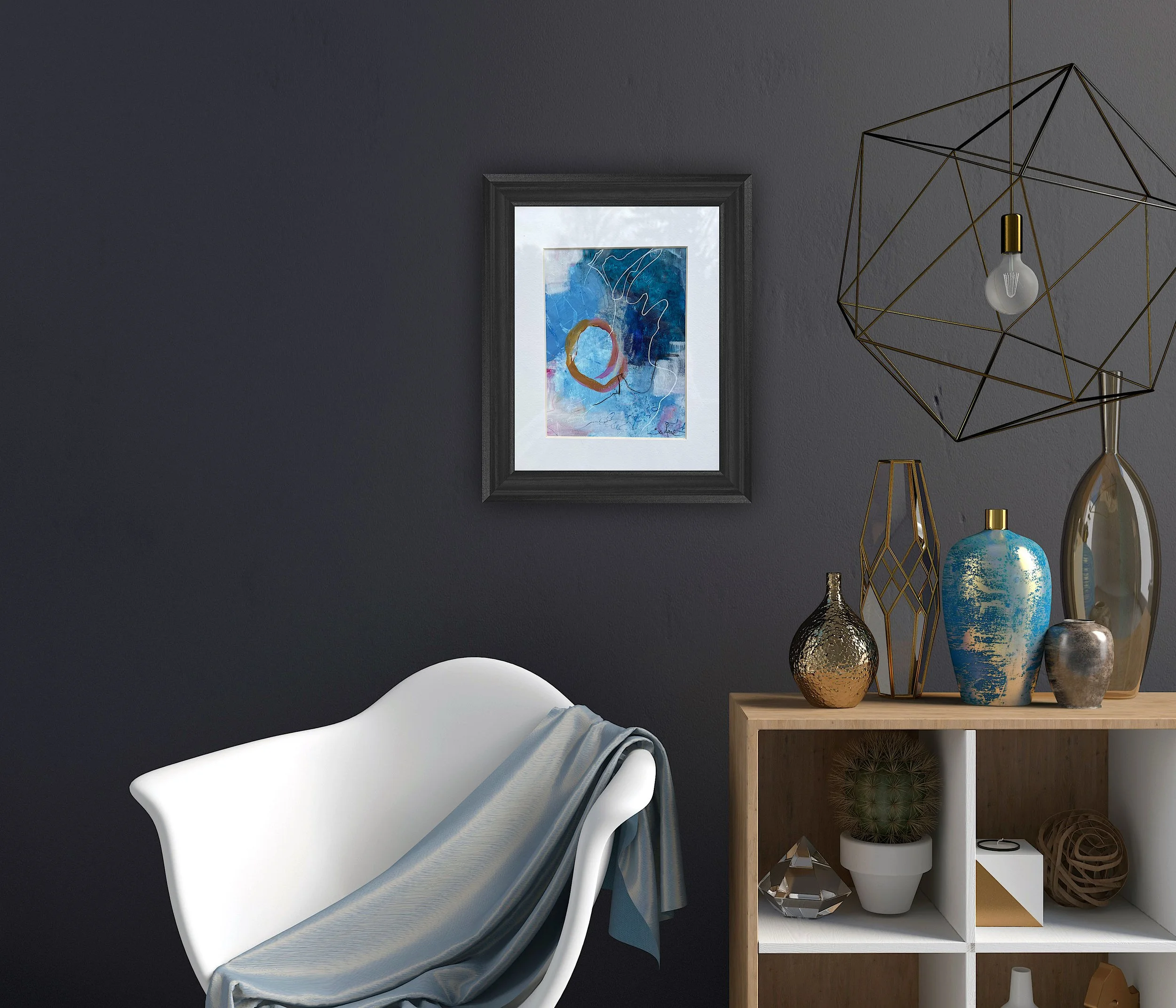 eva årre maleri tankene flyr ... på vegg 1