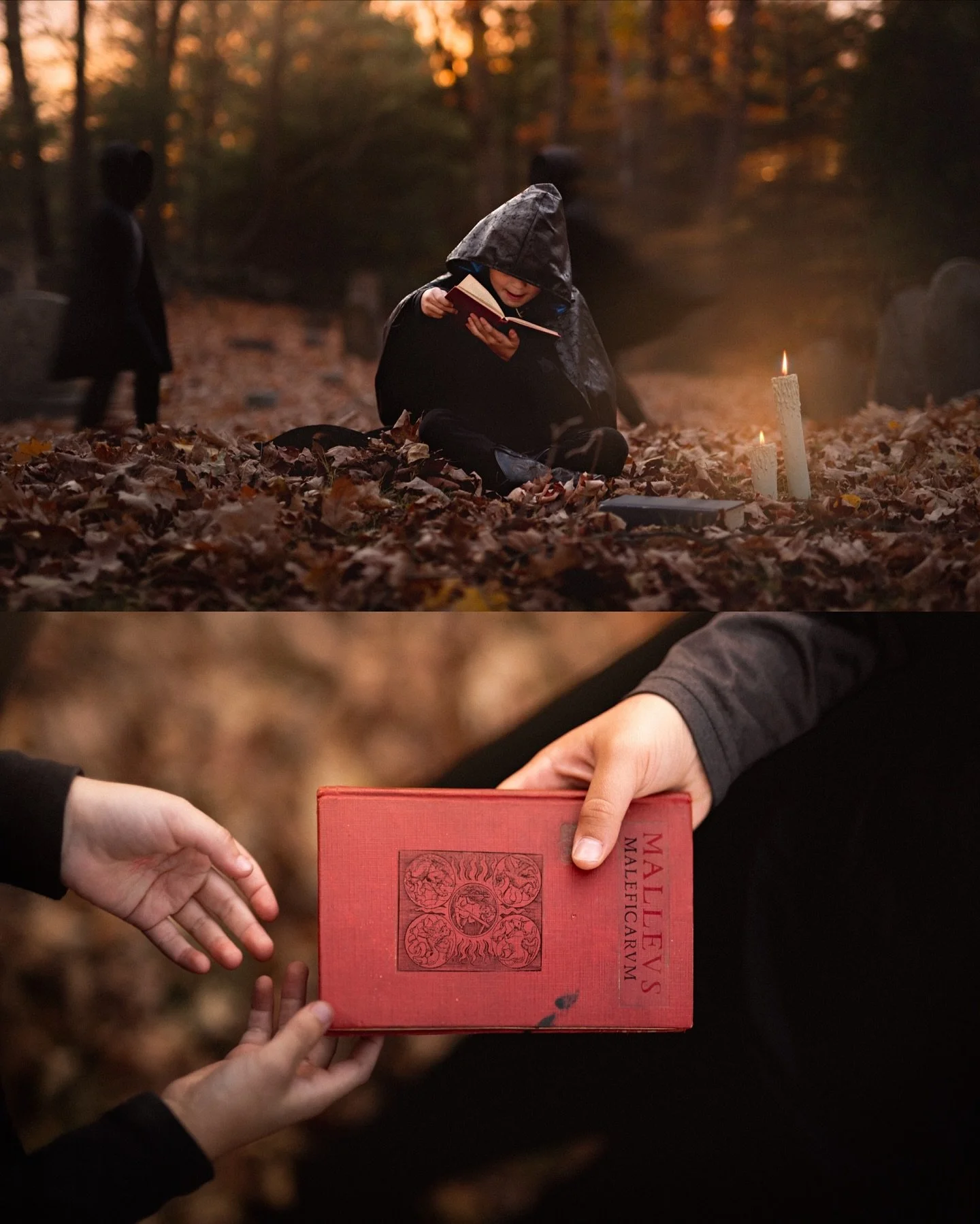 Some spooky fun with my witches in our own little Salem Village.
This cemetery on our street is eerie every day, but it’s something else in October. We always find hawk feathers, pick up trash, and fix the revolutionary war flags for our ancie