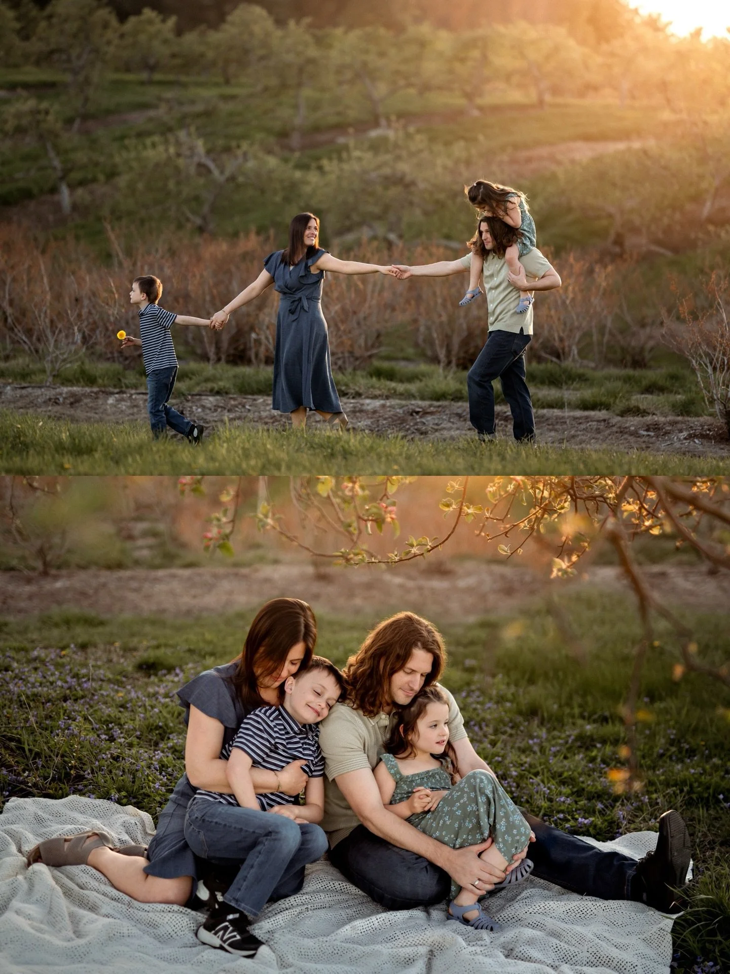 Obsessed with spring. 

Had the best time in the apple blossoms with this beautiful family! It&rsquo;s hard to pick a sneak peek when there are so many adorable shots!