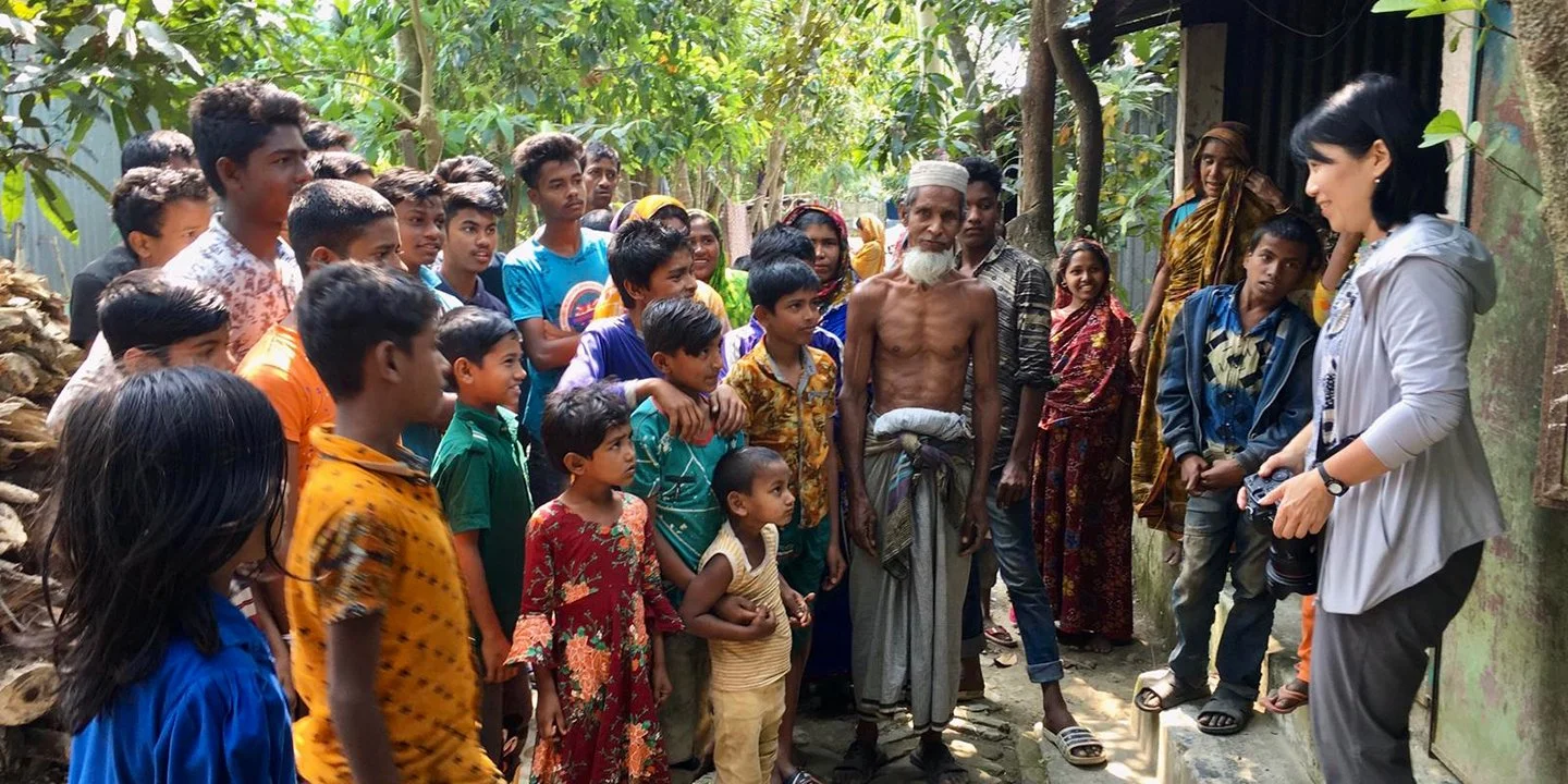 Photo shoot in the Bangladesh village of Patuakhali