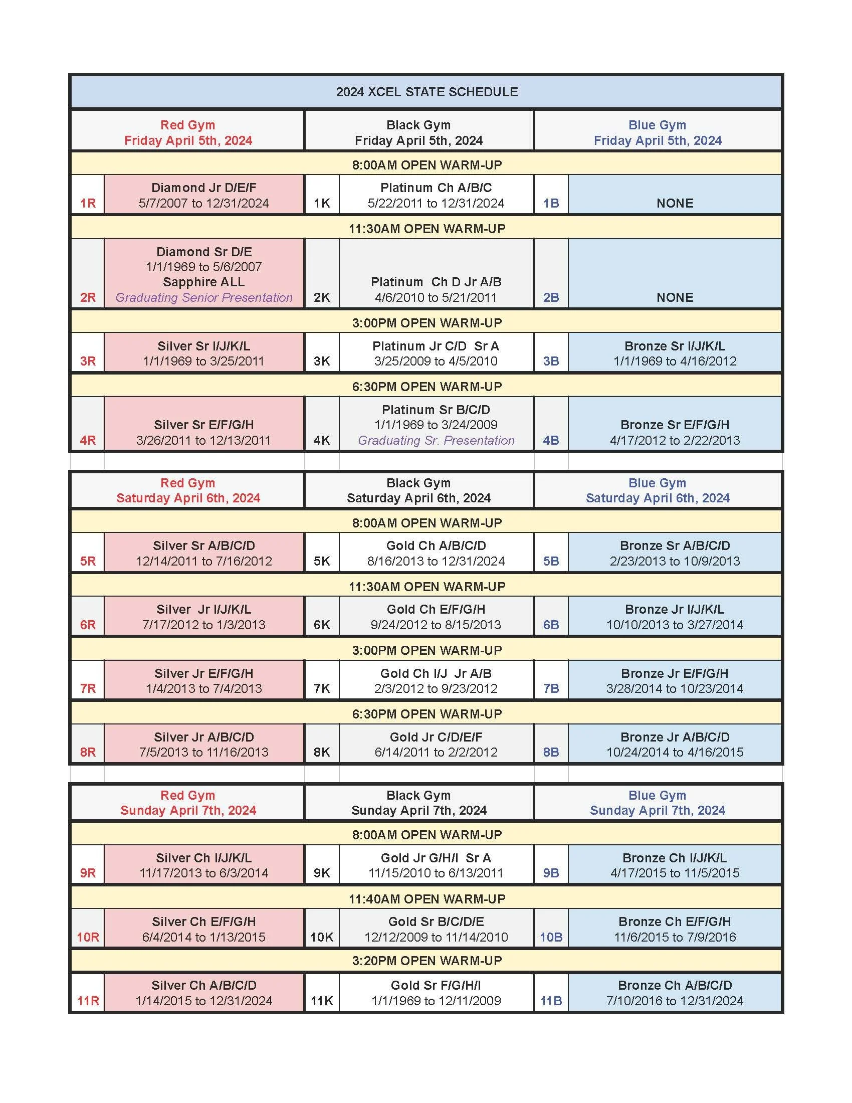 2024 XCel State Championships — Victory Gymnastics Academy