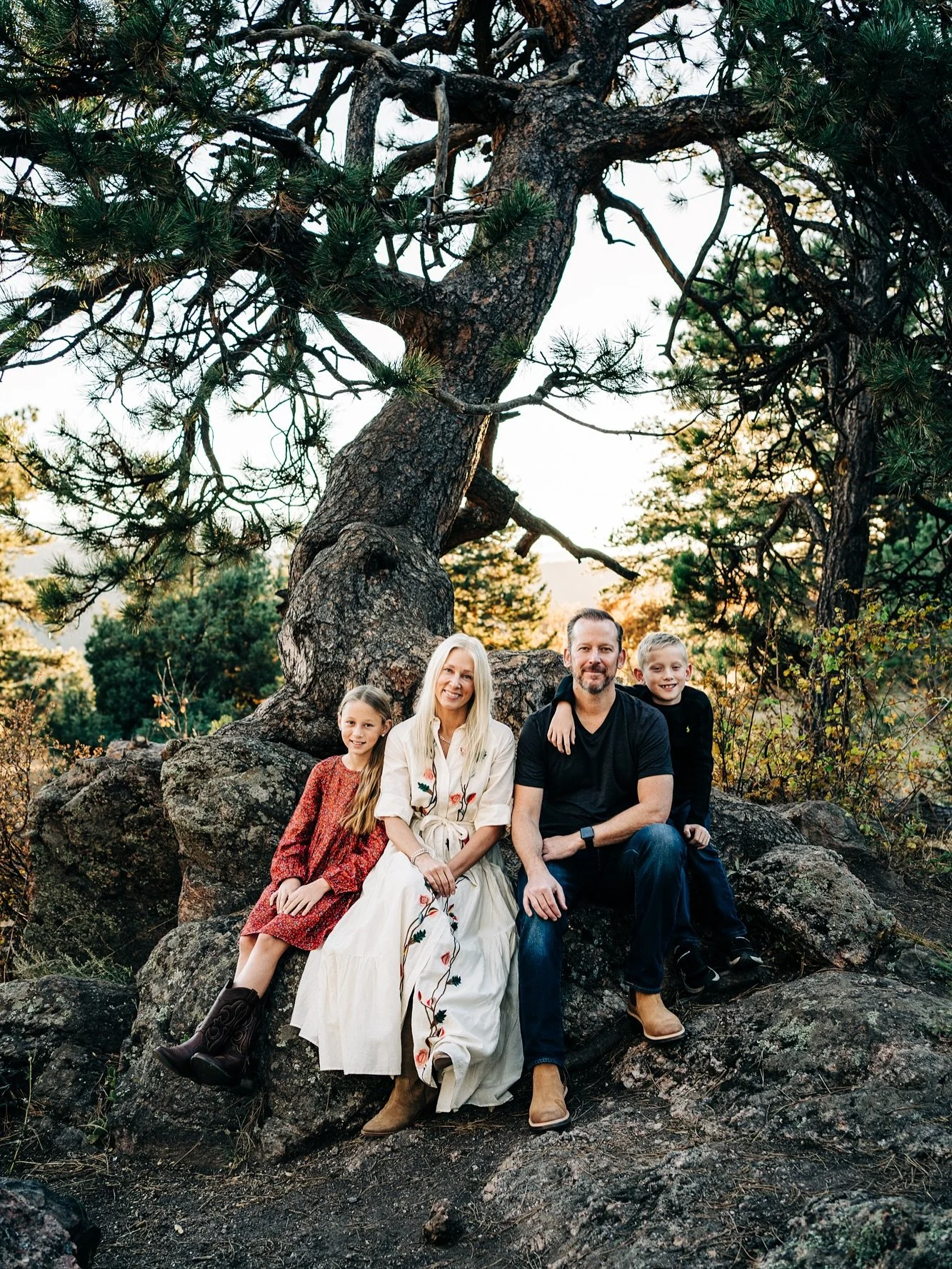 Fall family mini sessions are happening at Mount Falcon on 9/14 and 9/21 and they are the perfect reason to gather everyone up and escape into the trees for a bit.
The forest has a way of slowing things down just enough to notice all the little mome