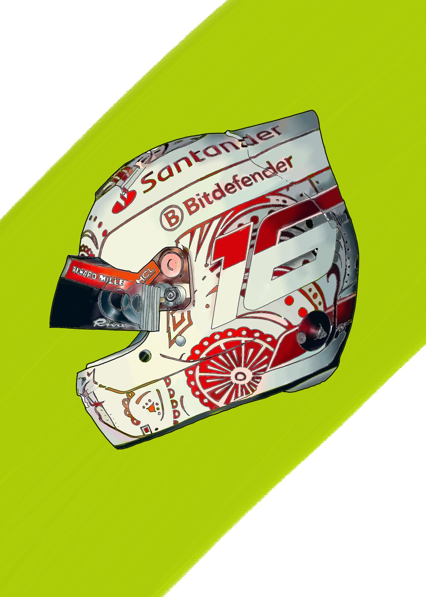 Charles Leclerc 2024 Helmet- Mexican GP