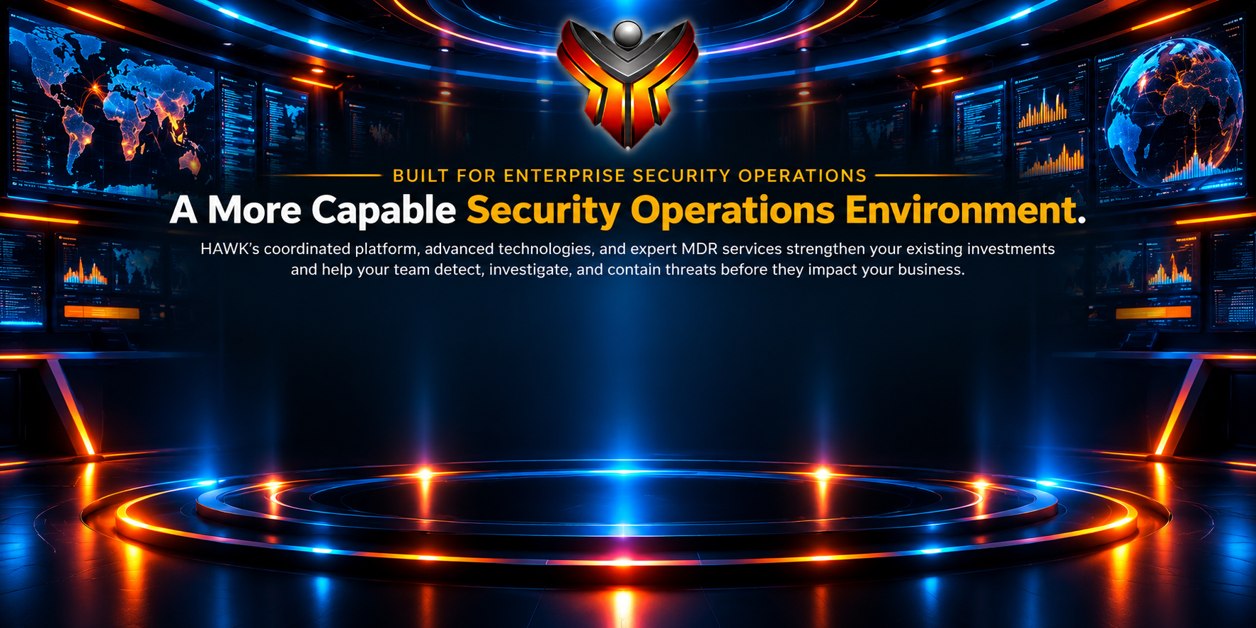 HAWK Network Defense security operations platform combining existing security investments, evidence-driven investigations, and autonomous response to strengthen MDR capabilities.