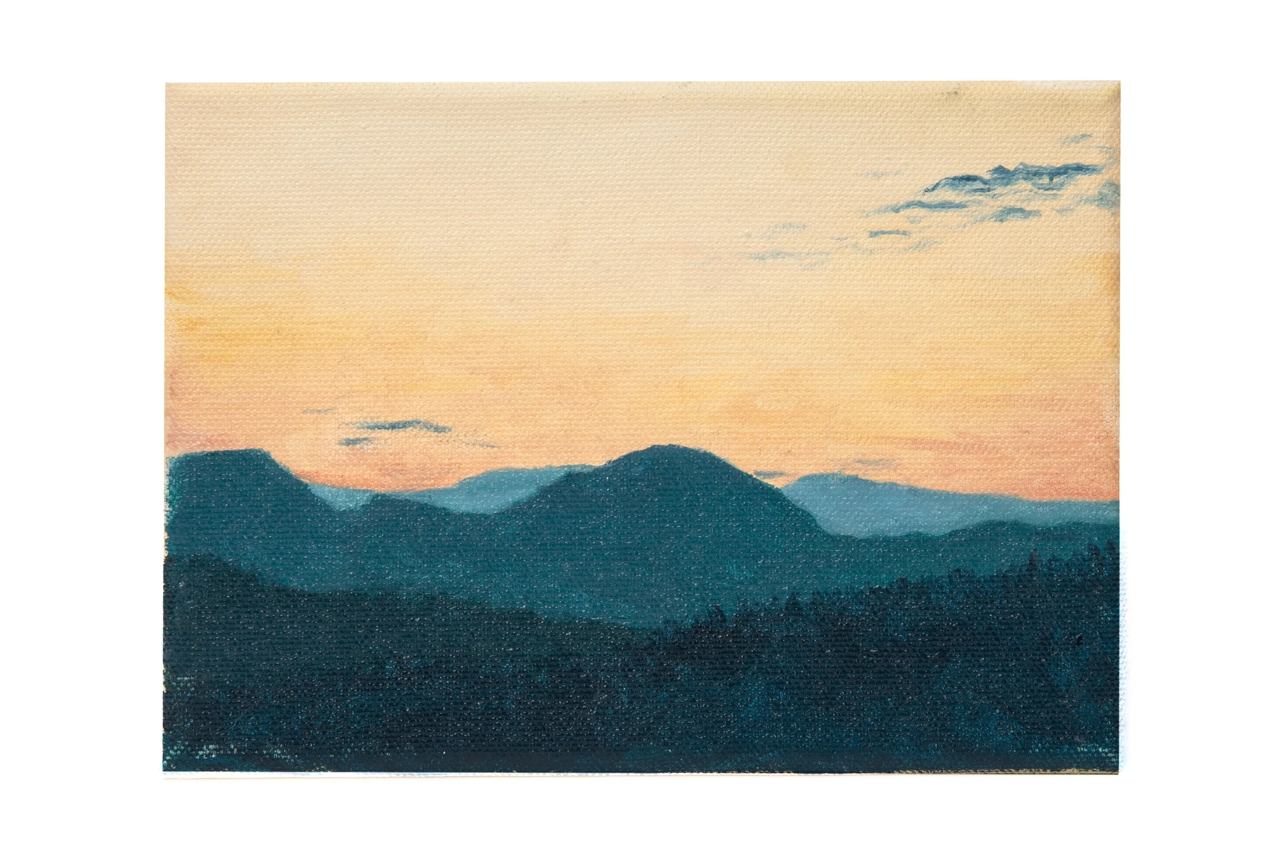 Blue Hour Horizon 2025 // Oil on 5" x 7" Canvas