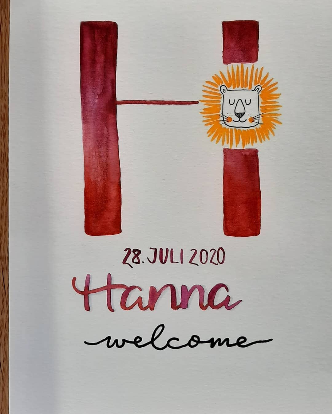 Welcome Hanna🦁😊
.
.
.
.
.
Design from: @m.h.lettering / L&ouml;we: aus dem www
Stifte: #karinbrushmarkerpro #micronpigma #gellyrollglaze
(Unbezahlte/unbeauftragte Werbung)

#welcometotheworldbabygirl #welcometotheworld #babygirl #newborn #handlette