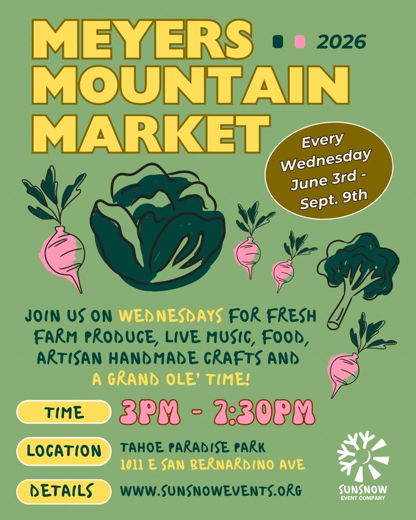 Season 6 of the MMM is almost here! ✨
We&rsquo;re back at Tahoe Paradise Park starting Wednesday, June 3rd | 3&ndash;7:30pm 

Get ready for fresh produce, local goods, and all the community vibes you&rsquo;ve been missing 🥕🍓

Who&rsquo;s ready for 