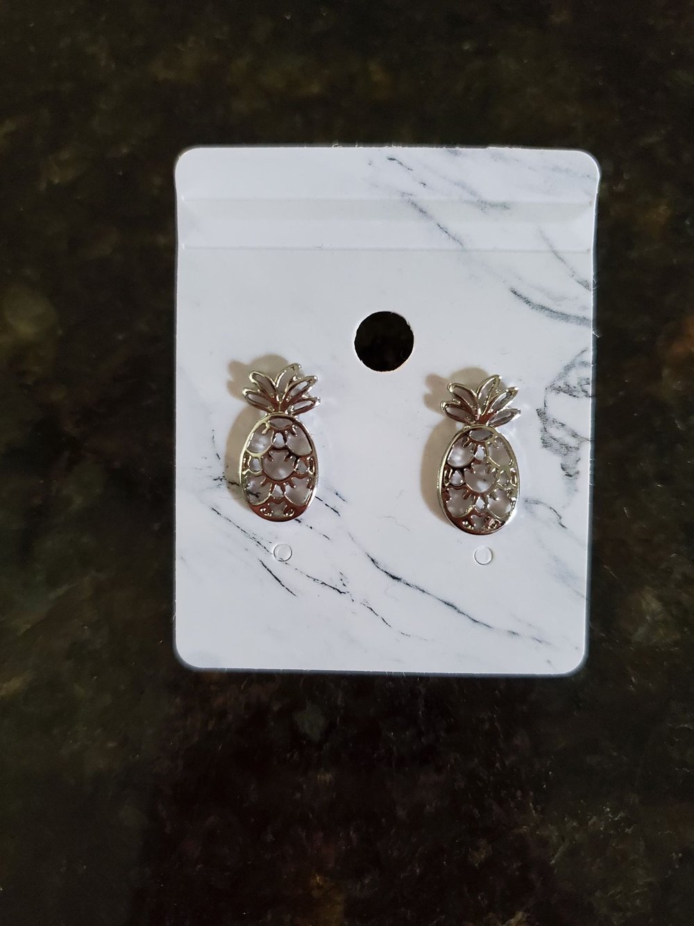 LV Earrings with AB Crystals - Silver – Pink Magnolia Boutique LLC