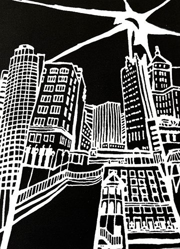 "Urban Night" | Solar Plate | 5" x 7"